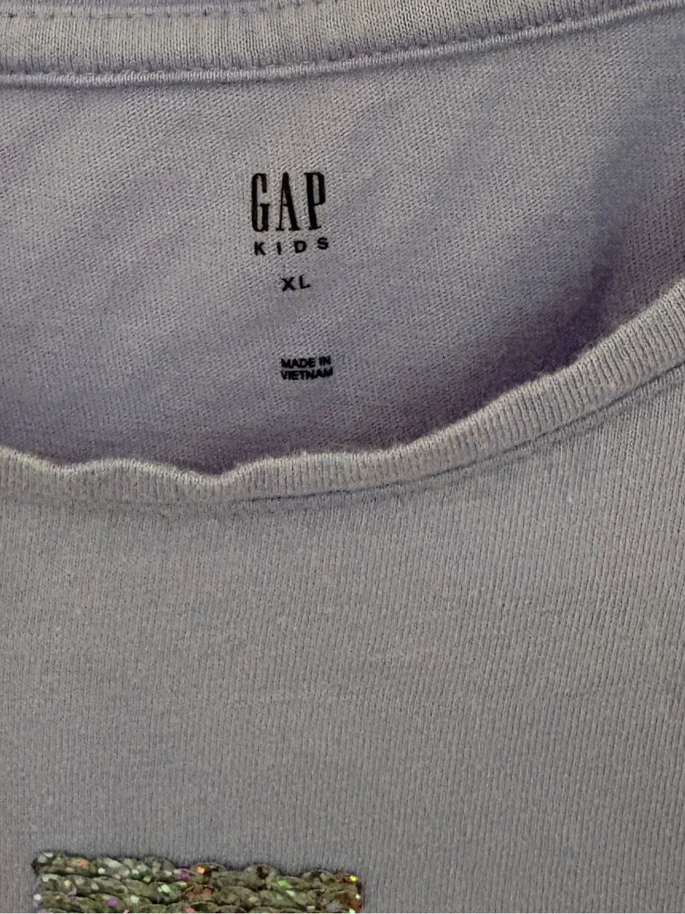 GAP Kids Sequined Logo Tie Front Short Sleeve Tee